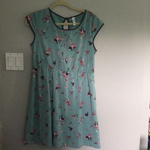 Blue Floral skater dress